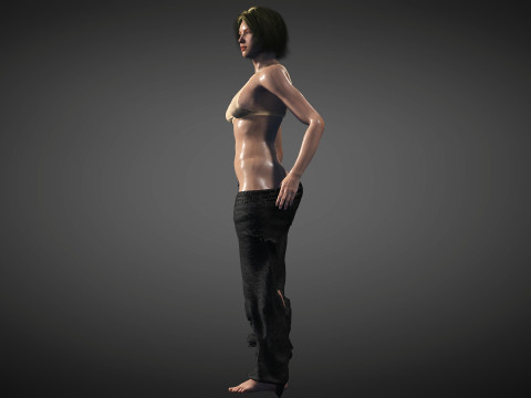 Homeless Girl Model 3D