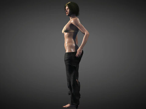 Homeless Girl 3D Model
