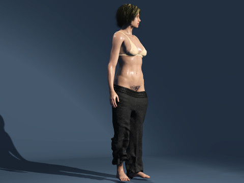 Homeless Girl Model 3D