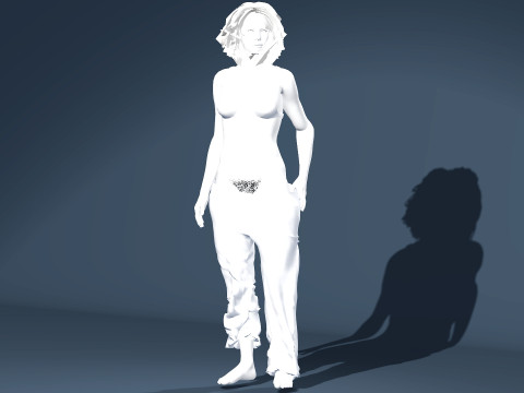 Homeless Girl Model 3D
