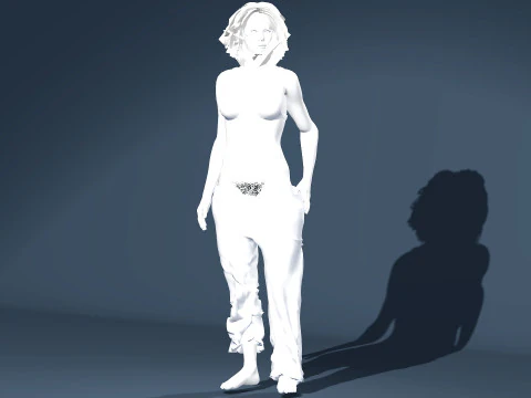 Homeless Girl 3D Model