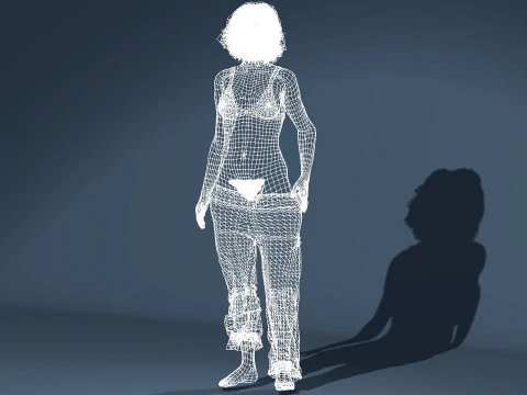 Homeless Girl 3D Model