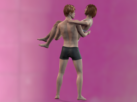 Romantic Couple 3D Model