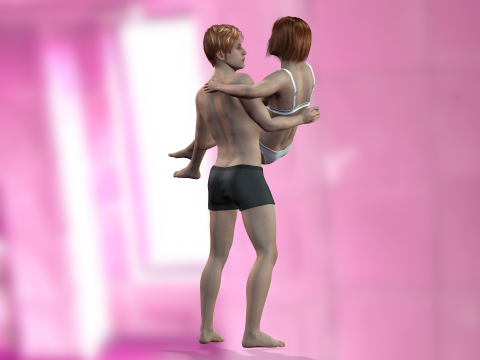 Romantic Couple 3D Model