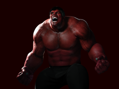 Red Hulk Modelo 3D