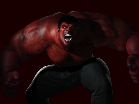 Red Hulk Modello 3D