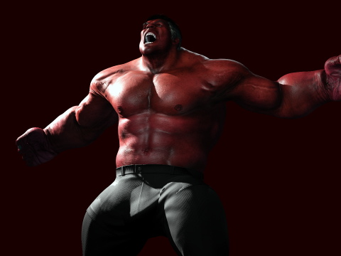 Red Hulk Modello 3D