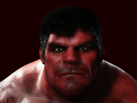 Red Hulk Modello 3D