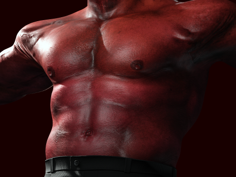 Red Hulk Modello 3D