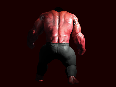 Red Hulk Modello 3D