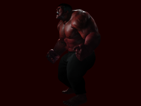 Red Hulk Modello 3D