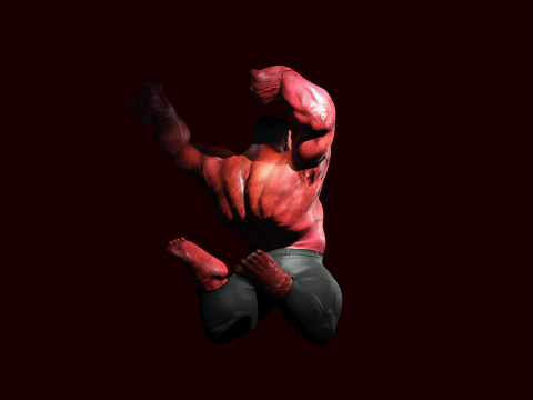 Red Hulk Modello 3D