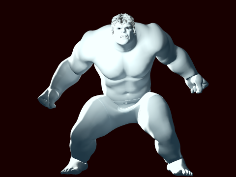 Red Hulk Modello 3D