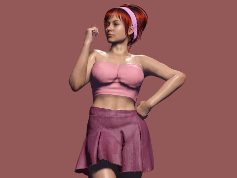 Linda garota adolescente Modelo 3D