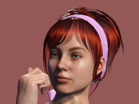 Cute Teen Girl Modelo 3D