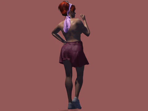 प्यारी किशोर लड़की 3D मॉडल