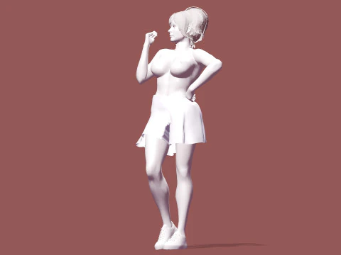 प्यारी किशोर लड़की 3D मॉडल