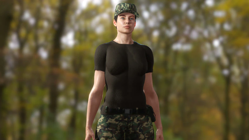 महिला सैनिक 3D मॉडल .c4d .max .obj .3ds .fbx .stl .blend