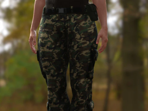 महिला सैनिक 3D मॉडल