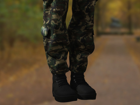 Female Soldier 3D Model