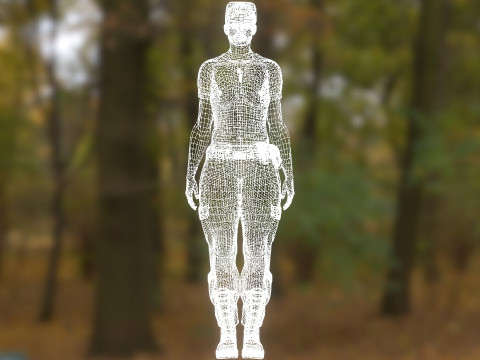 Female Soldier 3D Model