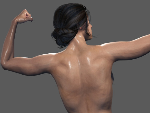 Female Body Builder Modelo 3D