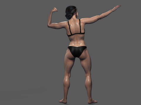 Female Body Builder Modelo 3D