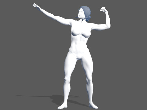 Female Body Builder Modelo 3D