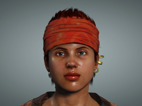 Female Pirate Henchwoman 3D Modell