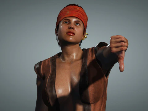 Female Pirate Henchwoman 3D Model