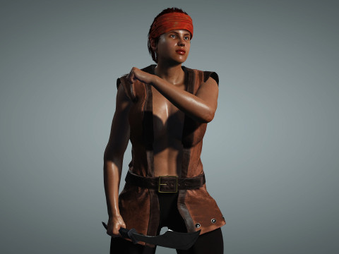 Female Pirate Henchwoman 3D Modell