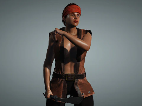 Female Pirate Henchwoman 3D Model