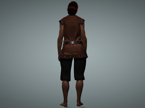 Female Pirate Henchwoman 3D Modell