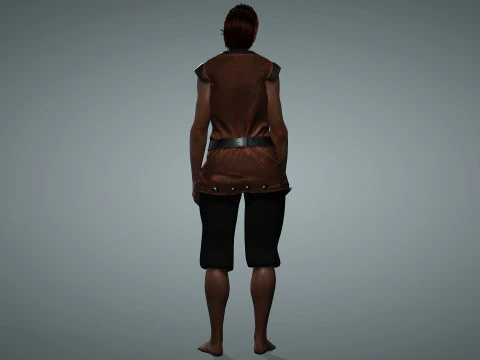 Female Pirate Henchwoman 3D Model