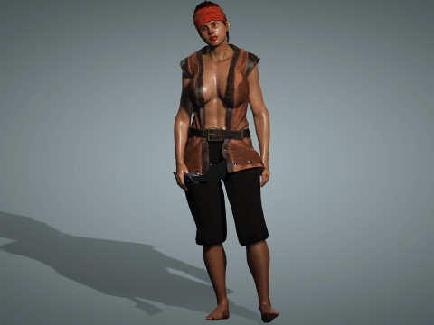 Female Pirate Henchwoman 3D Modell