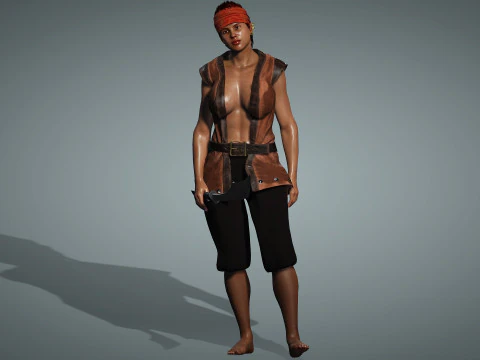 Female Pirate Henchwoman 3D Model