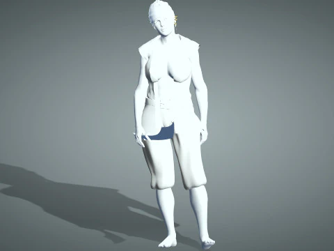 Female Pirate Henchwoman 3D Model