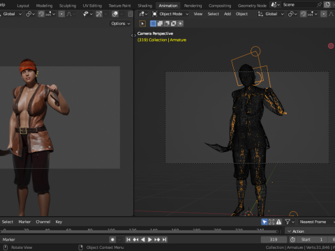 Female Pirate Henchwoman 3D Modell