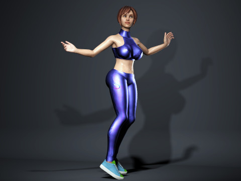 Cartoon Girl Model 3D