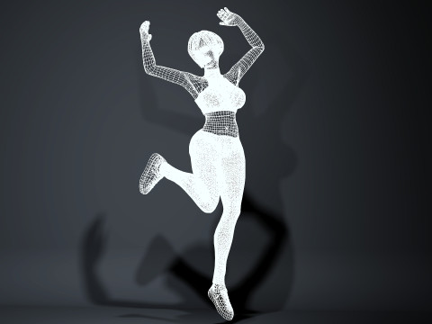 Cartoon Girl Model 3D