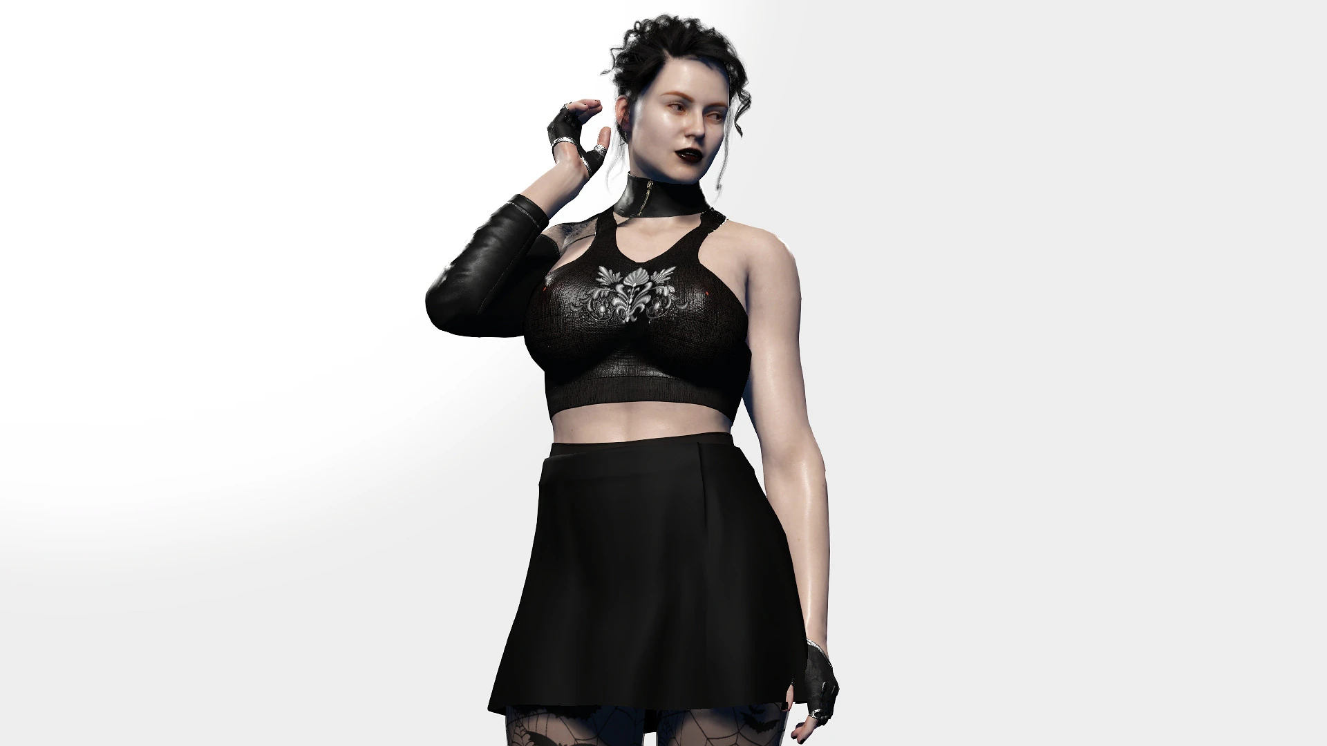 Goth Girl 3D Model .c4d .max .obj .3ds .fbx .stl .blend 