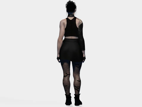 Goth Girl 3D Model