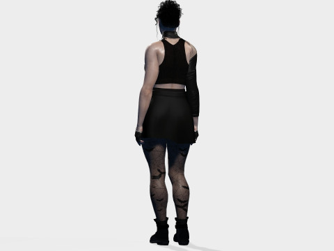 Goth Girl 3D मॉडल