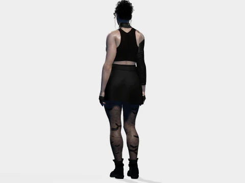 Goth Girl 3D Model