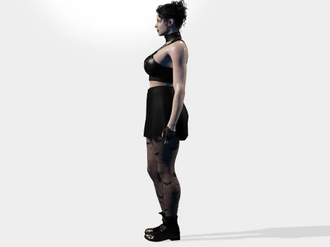 Goth Girl 3D Model