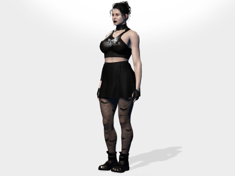 Goth Girl 3D मॉडल