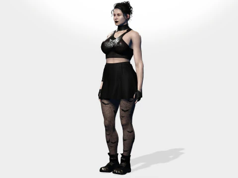 Goth Girl 3D Model