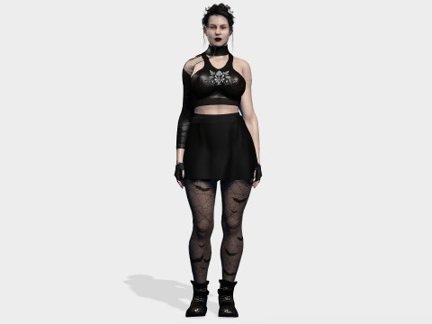 Goth Girl 3D मॉडल
