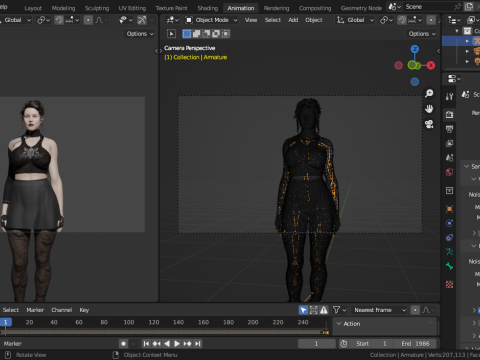 Goth Girl 3D मॉडल