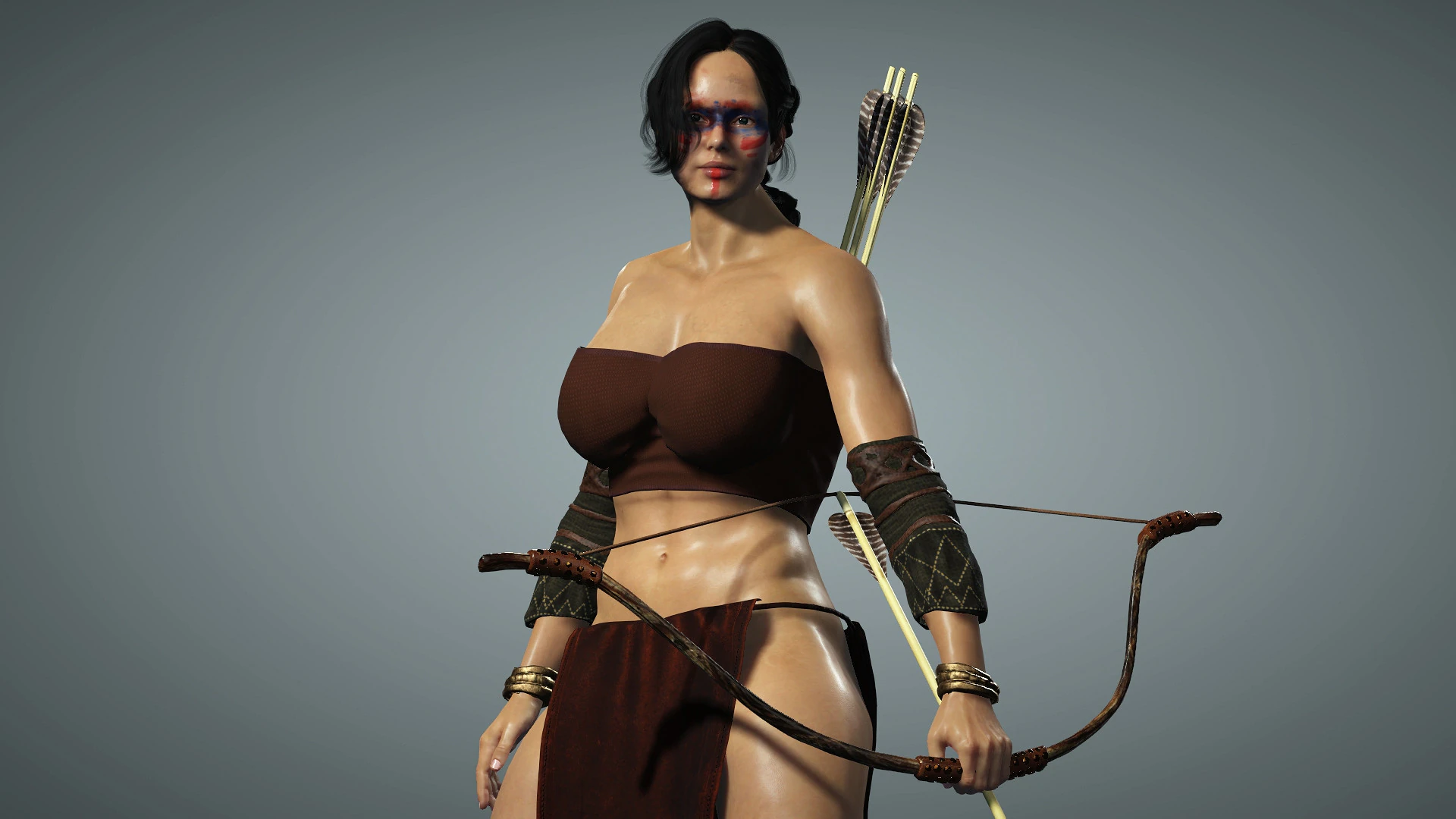 Female Apache Warrior 3D Model .c4d .max .obj .3ds .fbx .stl .blend 